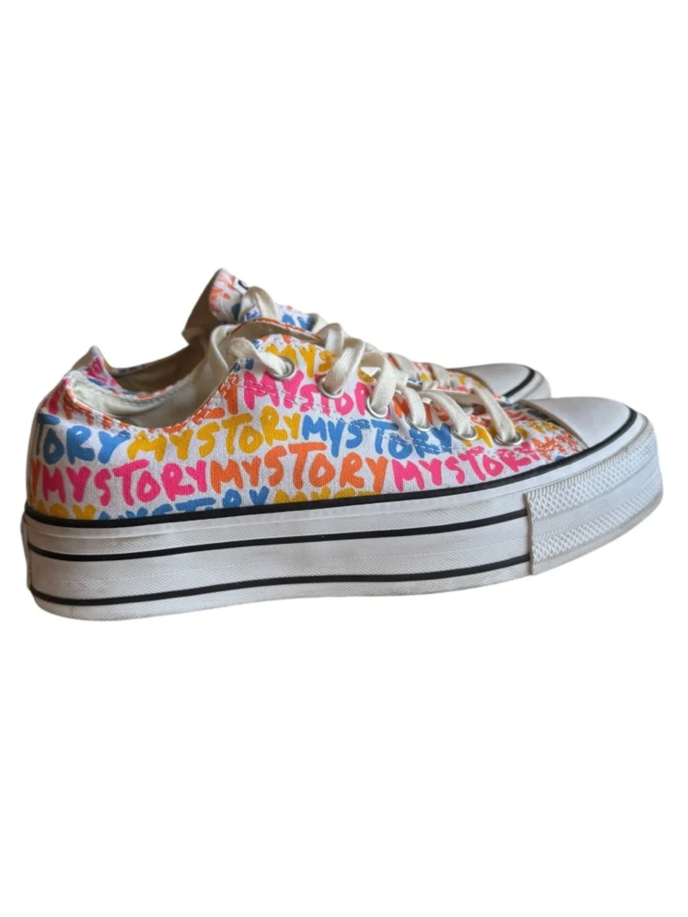 Converse Chuck Taylor All Star Platform Low 'My Story' Women’s US Size 8